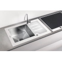 Мойка кухонная Tolero Glass TG-660 белая