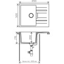 Мойка кухонная Tolero Loft TL-650/001 cерый металлик