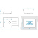 Мойка кухонная ZETT lab. T161Q010 светло-серая