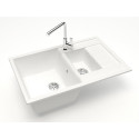 Мойка кухонная ZETT lab. T210Q001 белый лед