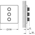 Переключатель потоков Grohe Grohtherm SmartControl 29127A00 на три потребителя, темный графит