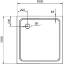 Поддон для душа Cezares SMC A 100x100 см