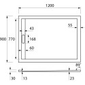 Поддон для душа Cezares Tray 120х90 см искусственный мрамор