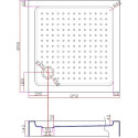 Поддон для душа Cezares Tray квадратный 85, акриловый