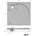 Поддон для душа GuteWetter Deluxe 90x90x4 Q черный