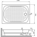 Поддон для душа RGW Lux TN 16180292-21 120x90