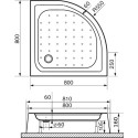 Поддон для душа RGW Lux TN 16180488-41 80x80