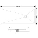 Поддон для душа RGW Stone Tray ST-169W 90х160
