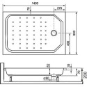 Поддон для душа RGW Style PR 80x140x7,5