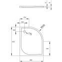 Поддон для душа Radaway Delos E 90x80, R
