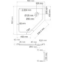 Поддон для душа Wasserkraft Isen 26T11 90x90 см