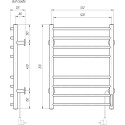 Полотенцесушитель электрический Domoterm Аврора DMT 109-8 70x50, R, хром