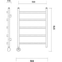 Полотенцесушитель электрический Domoterm Калипсо П5 50x50, античная бронза, L