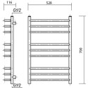 Полотенцесушитель электрический Domoterm Калипсо П9 50x70, хром, L