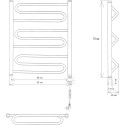 Полотенцесушитель электрический EWRIKA Медея W 70х50 R, белый