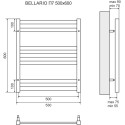 Полотенцесушитель электрический Lemark Bellario П7 50x60