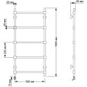 Полотенцесушитель электрический Secado Флоренция 2 50х100 (28/28) L