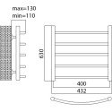 Полотенцесушитель электрический Terminus Классик П5 40x63 L