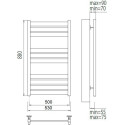 Полотенцесушитель электрический Terminus Латтэ П10 500*880