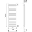 Полотенцесушитель электрический Terminus Тоскана П23 500*1416
