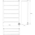 Полотенцесушитель электрический Двин FJ Electro 80/50 1"-1/2" хром