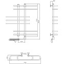 Полотенцесушитель электрический Тругор Грация эл ТЭН ЛЦ7 80x60