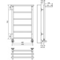 Полотенцесушитель водяной Terminus Контур П6 400*700 с полкой