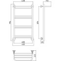 Полотенцесушитель водяной Стилье Версия-Н1 80x40