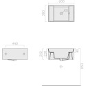 Раковина Galassia Meg11 Pro 5484 хозяйственная