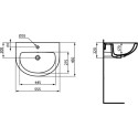 Раковина Ideal Standard Ecco W434001 55 см