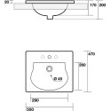 Раковина Kerasan Bentley 3942 55 см