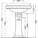 Раковина Kerasan Retro 104601 69 см, без отверстия