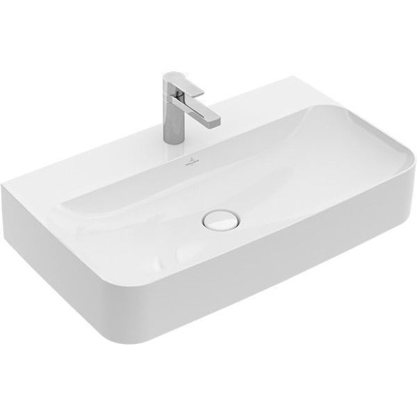 Раковина Villeroy & Boch Finion 41688CR1 alpin, ceramicplus, со скрытым переливом