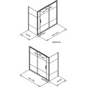 Шторка на ванну Aquanet Practic 150x75