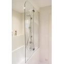 Шторка на ванну GuteWetter Lux Pearl GV-102 правая 80 см стекло бесцветное, профиль хром