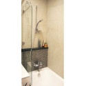 Шторка на ванну GuteWetter Trend Pearl GV-861A левая 60 см стекло бесцветное, фурнитура хром