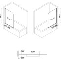 Шторка на ванну IDDIS Ray RAY6CS9i90 90х140, профиль хром