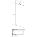 Шторка на ванну Radaway Idea Black PNJ II Frame 90