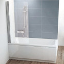 Шторка на ванну Ravak CVS1-80 L Transparent, профиль блестящий + средство для ванн и душевых кабин