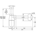 Сифон для раковины Bonomini Thermotrap 0570EC25K7WZ