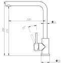Смеситель Aquanet Steel AF211-41S для кухонной мойки