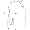 Смеситель Argo Klio 35-10L для кухонной мойки, белый