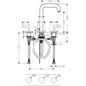 Смеситель Axor Citterio для раковины, с подводкой