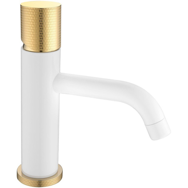 Смеситель Boheme Stick 121-WG.2 для раковины, white touch gold