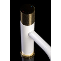 Смеситель Boheme Stick 121-WG.2 для раковины, white touch gold