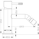Смеситель Boheme Uno 466-MW для биде, белый