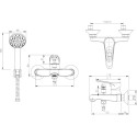 Смеситель Bravat Drop F64898BM-B для ванны с душем, черный
