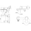 Смеситель Bravat Opal F6125183CP-01-RUS для ванны с душем