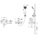 Смеситель Bravat Stream F63783C-B для ванны с душем
