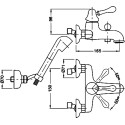 Смеситель Bugnatese Maya 8902СR для ванны с душем, хром